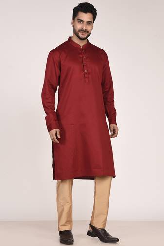 Men’s premium pure cotton straight kurta
