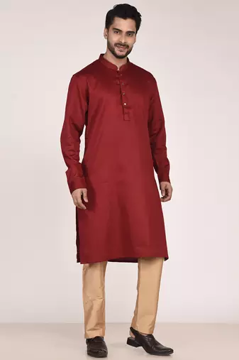 Men’s premium pure cotton straight kurta