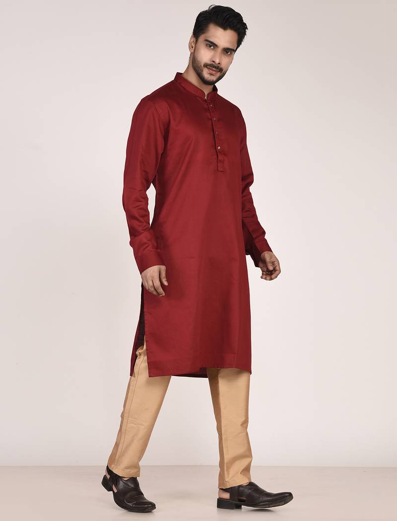 Men’s premium pure cotton straight kurta