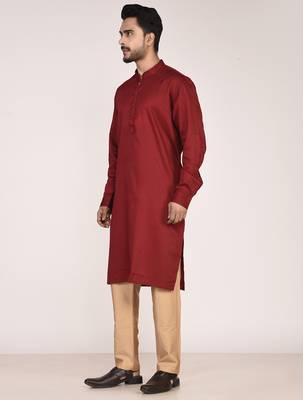 Men   s premium pure cotton straight kurta 3