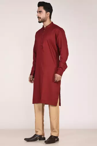 Men   s premium pure cotton straight kurta