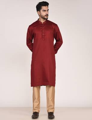 Men   s premium pure cotton straight kurta 4