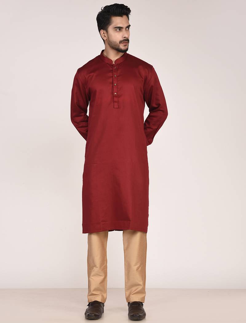Men’s premium pure cotton straight kurta