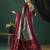 Grey silk blend woven saree