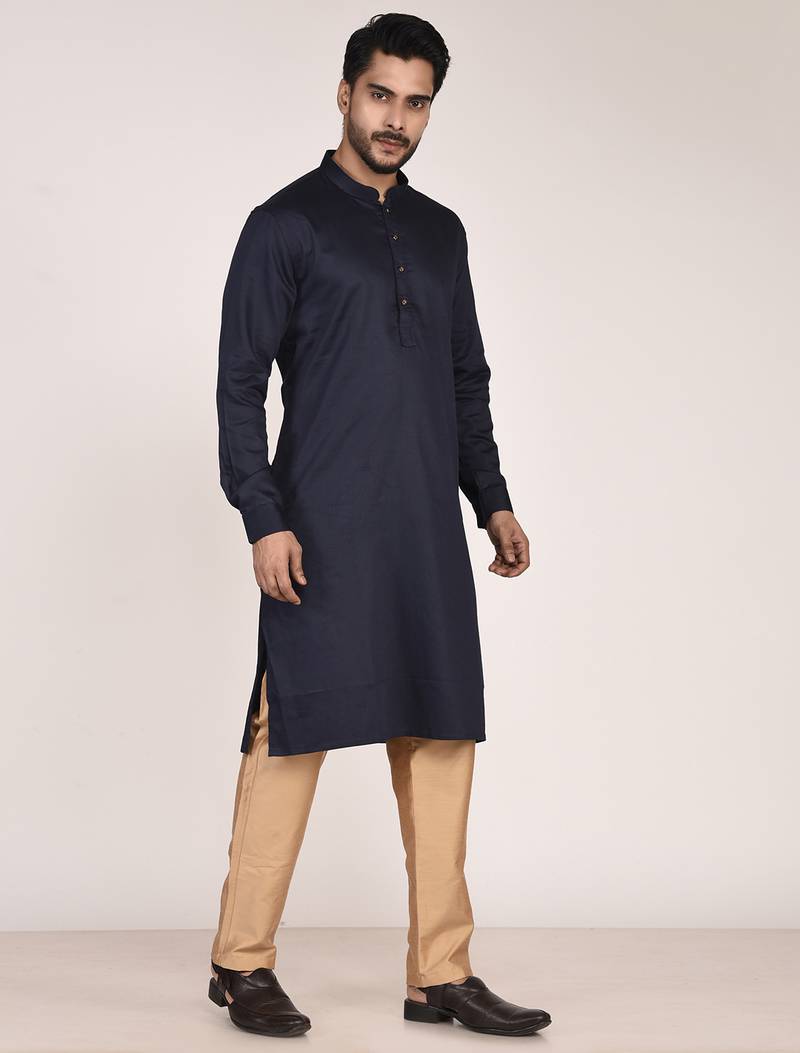 Men’s premium pure cotton straight kurta