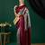 Grey silk blend woven saree