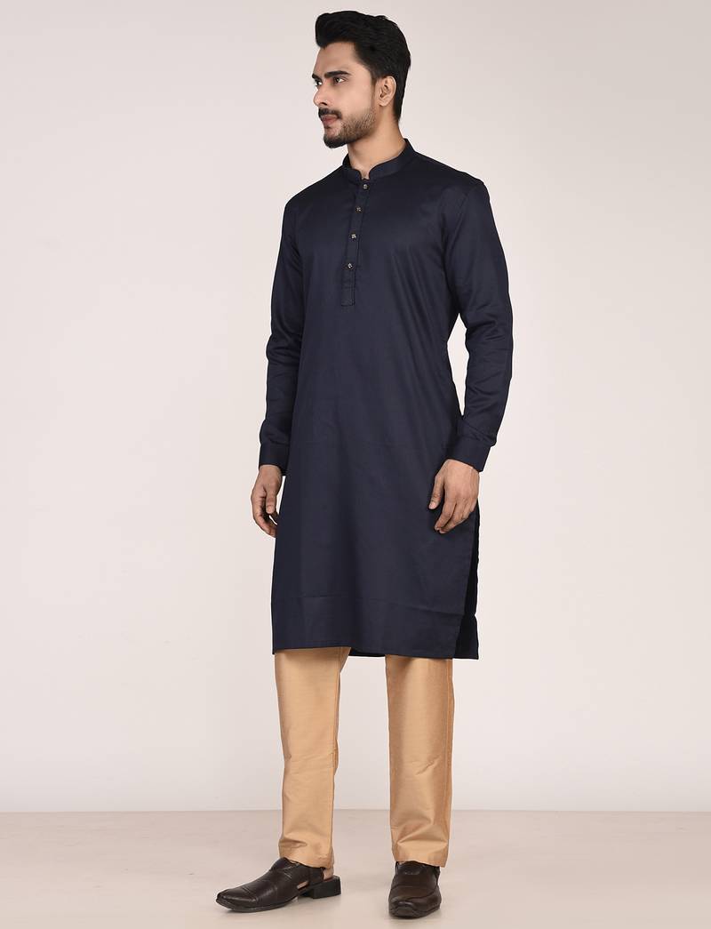 Men’s premium pure cotton straight kurta