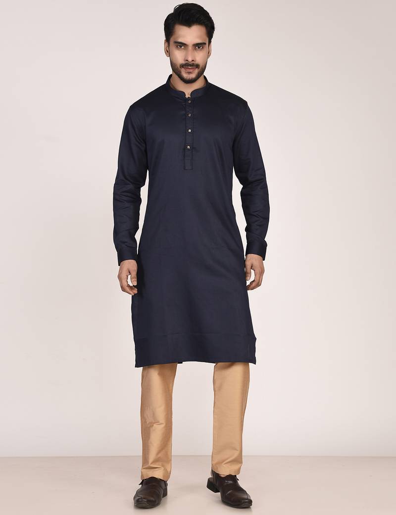 Men’s premium pure cotton straight kurta