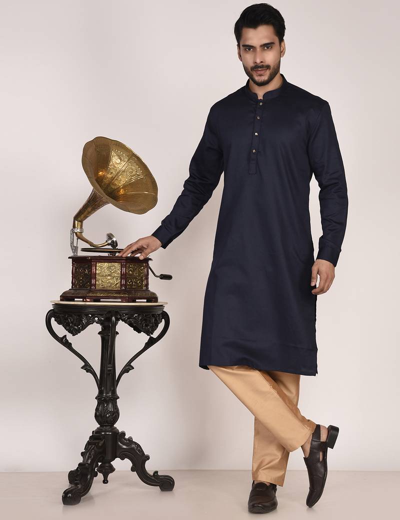 Men’s premium pure cotton straight kurta