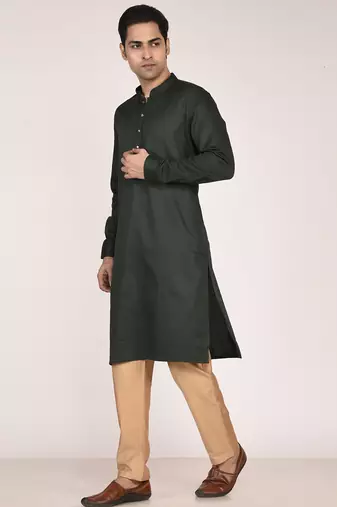 Men   s premium pure cotton straight kurta
