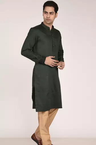 Men   s premium pure cotton straight kurta