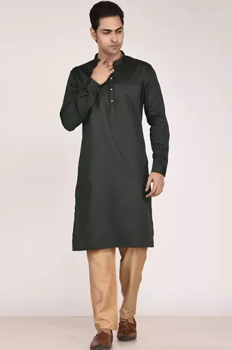 Men   s premium pure cotton straight kurta
