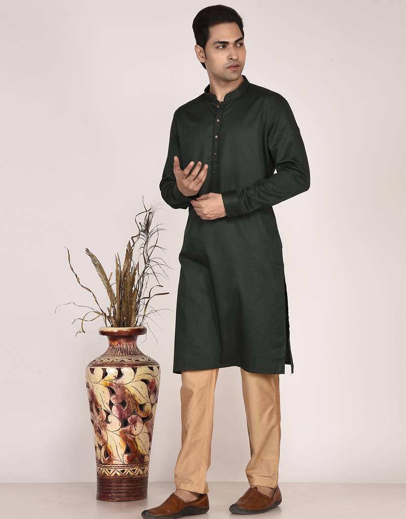 Men’s premium pure cotton straight kurta