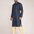 Men's self embossed designer cotton kurta