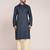 Men's self embossed designer cotton kurta