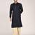 Men's solid mandarin collar cotton kurta