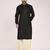 Men's solid mandarin collar cotton kurta