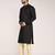 Men's solid mandarin collar cotton kurta