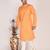 Men's self embossed cotton straight kurta