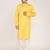 Men's self embossed cotton straight kurta