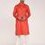 Men's self embossed cotton straight kurta