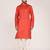 Men's self embossed cotton straight kurta