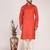 Men's self embossed cotton straight kurta