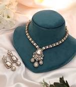 White color kundan necklace set