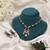 Green color kundan necklace set