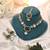Green color kundan necklace set