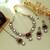Red color kundan necklace set