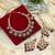 Maroon color meena work kundan necklace set