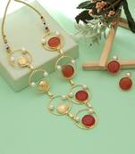 Orange color amrapali necklace set