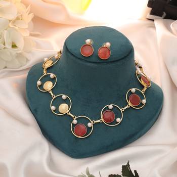 Orange color amrapali necklace set 2