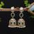 Green color american diamond earrings