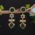 Green color american diamond earrings