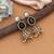 Green color american diamond earrings