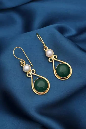 Green color amrapali earrings