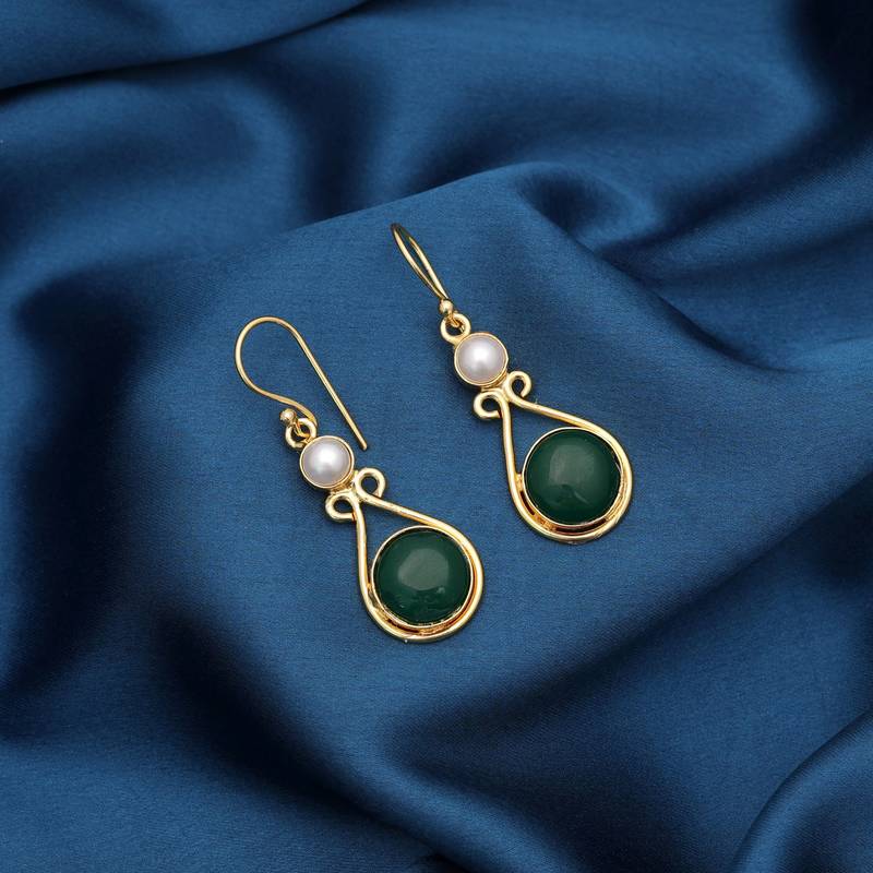 Green color amrapali earrings