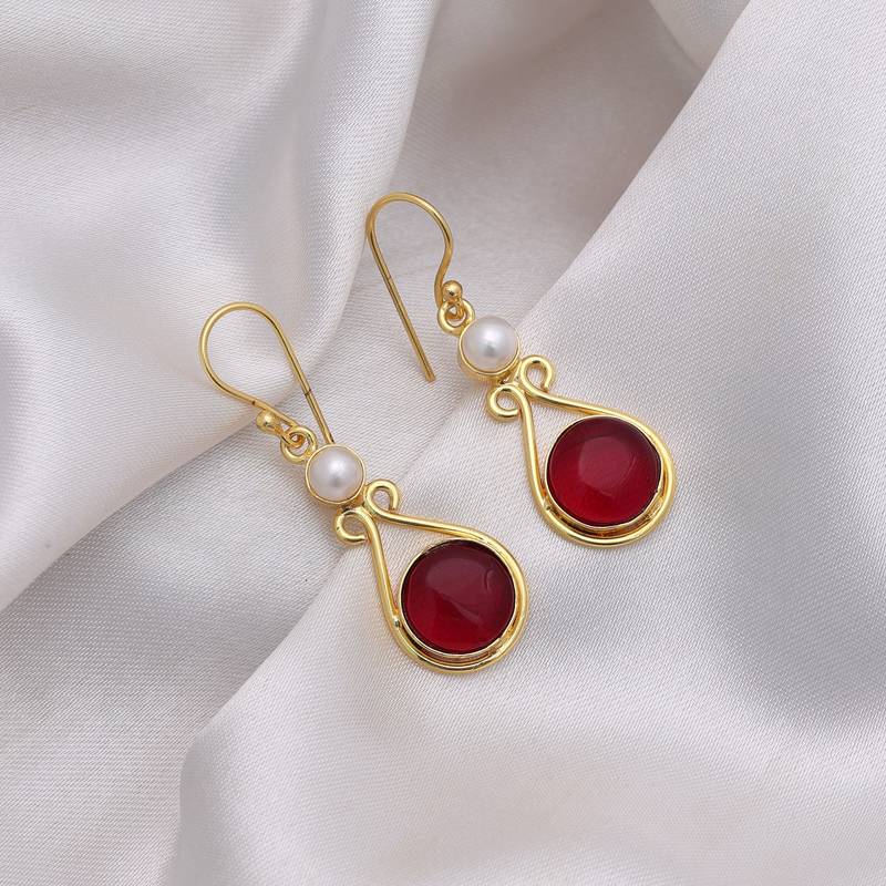 Maroon color amrapali earrings