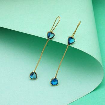 Turquoise blue color amrapali earrings 1
