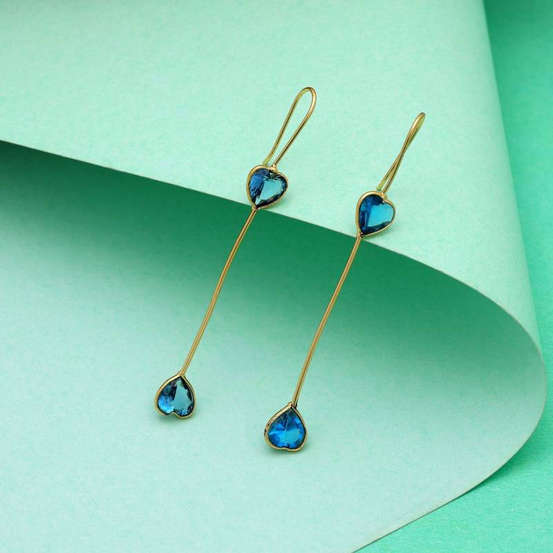 Turquoise blue color amrapali earrings
