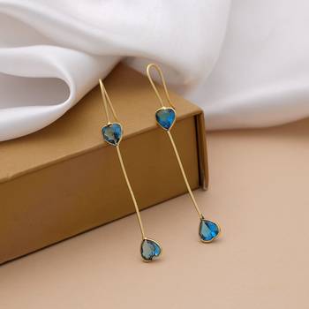 Turquoise blue color amrapali earrings 2