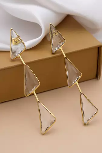 White color amrapali earrings