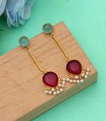 Maroon color amrapali earrings