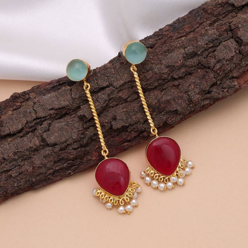 Maroon color amrapali earrings