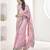 PINK linen silk blend saree for festive & party wear