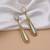 Light green color matte gold earrings