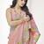 PEACH linen silk blend saree for festive & party wear
