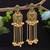 Green color long kasmiri earrings